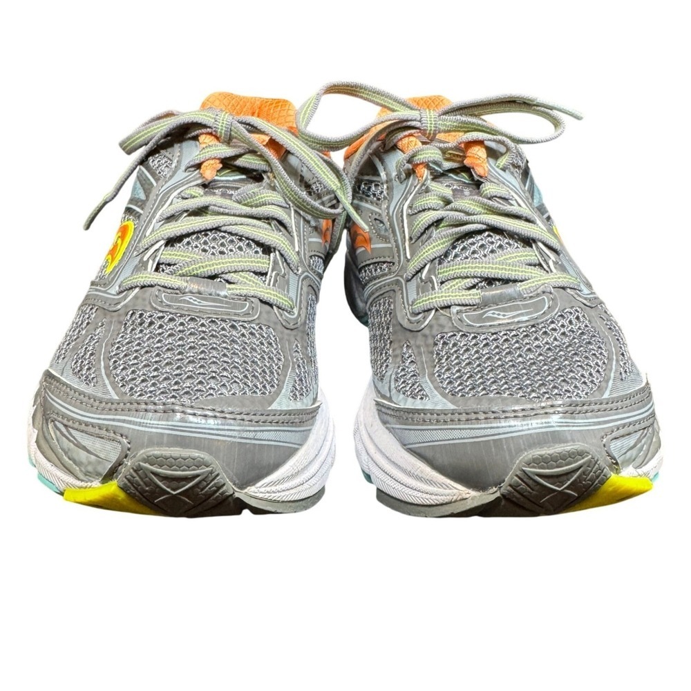 Saucony Guide 7 PowerGrid Women's Running Shoes Size 7 Gray Orange Teal - Picture 4 of 9